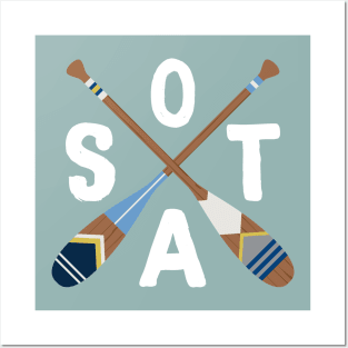 Paddle Minnesota, SOTA Lake Life Painted Oars Posters and Art